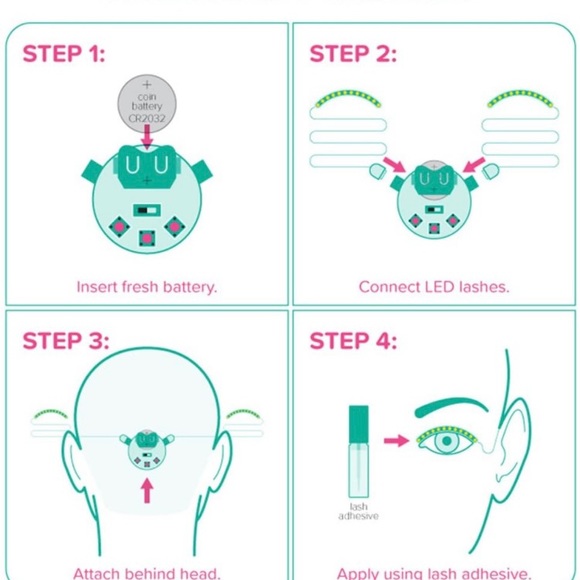 NRFP LED Flashing Eye Lashes Sound Control Unisex - Picture 8 of 13